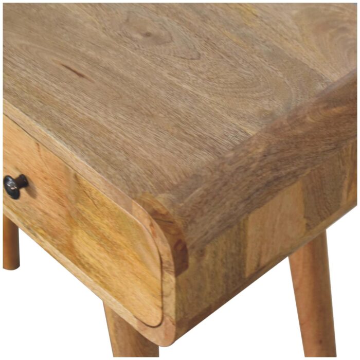 Oak-ish Curved Hallway Table - Image 5