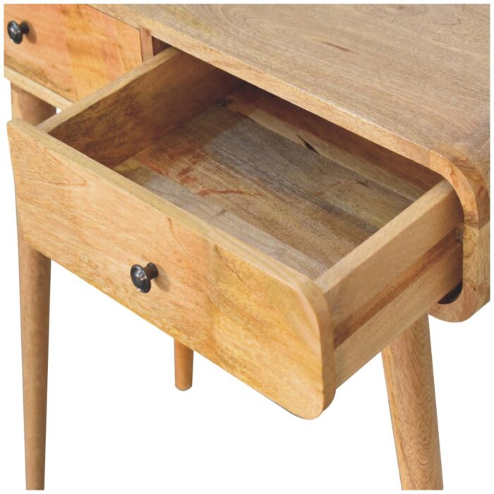 Oak-ish Curved Hallway Table - Image 6