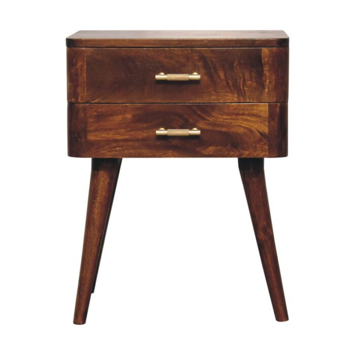 Chestnut T-Bar Nordic Bedside - Image 1
