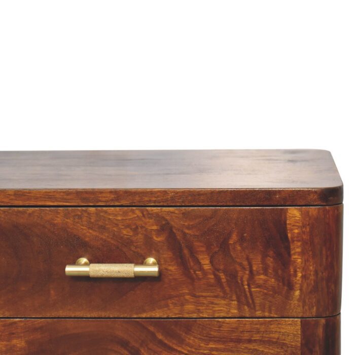 Chestnut T-Bar Nordic Bedside - Image 4