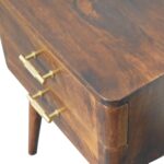 Chestnut T-Bar Nordic Bedside - Image 5