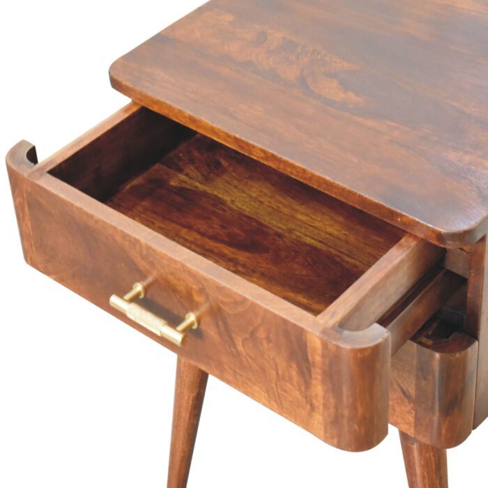 Chestnut T-Bar Nordic Bedside - Image 6