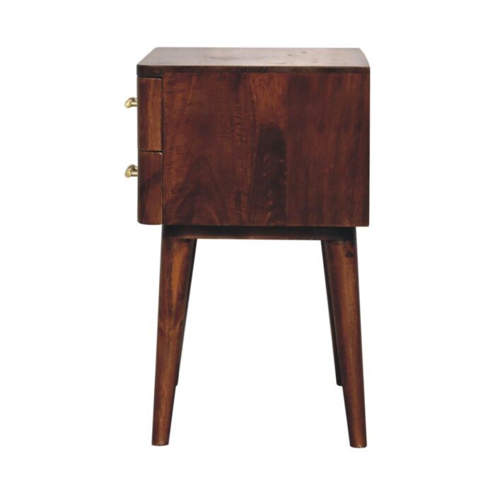 Chestnut T-Bar Nordic Bedside - Image 8