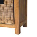 Rattan Basket Linen Bench - Image 7