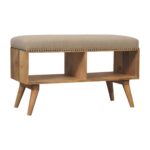 Studded Linen Open Bench - Image 2