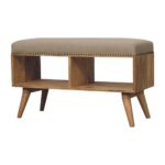 Studded Linen Open Bench - Image 3