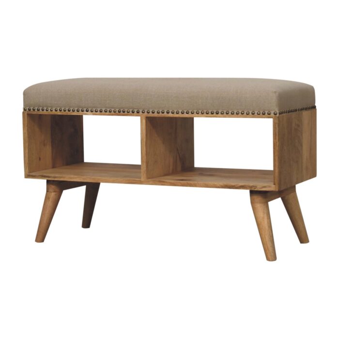 Studded Linen Open Bench - Image 3
