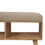 Studded Linen Open Bench - Image 4