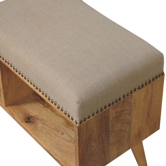 Studded Linen Open Bench - Image 5