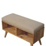 Studded Linen Open Bench - Image 6