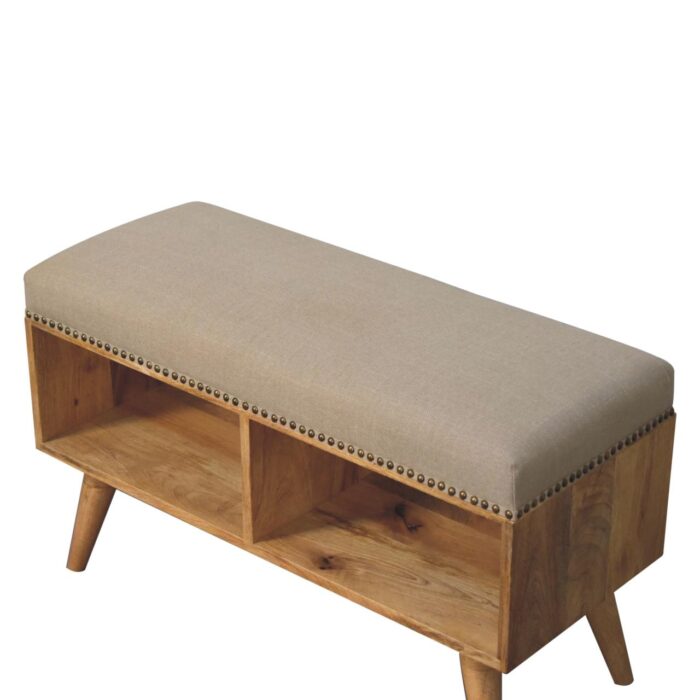 Studded Linen Open Bench - Image 6