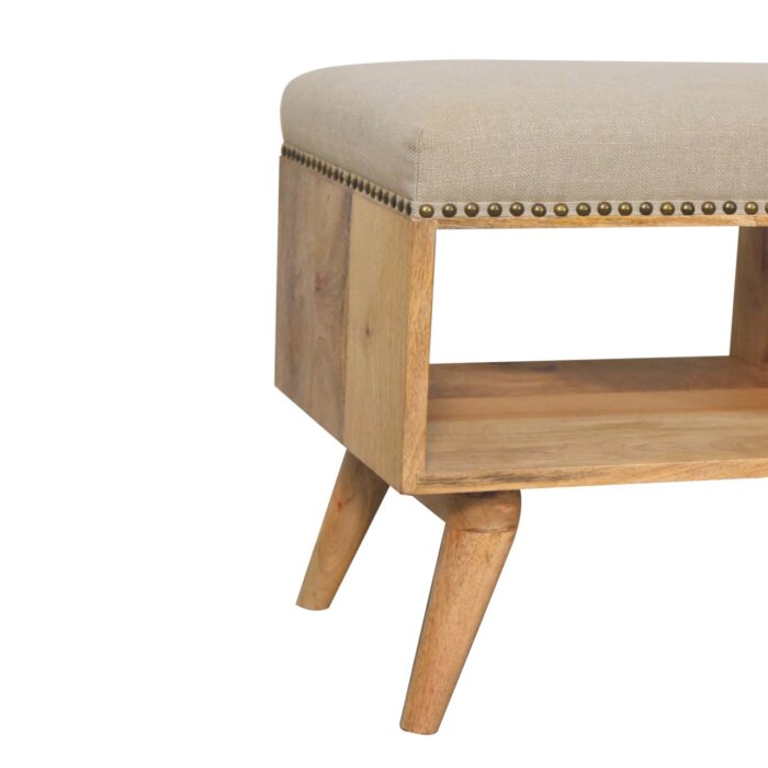 Studded Linen Open Bench - Image 8