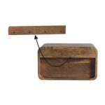 Large Oak-ish Curve Upper Slot Floating Bedside - Image 10