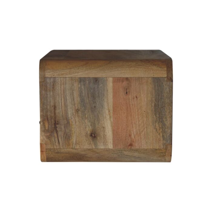 Large Oak-ish Curve Upper Slot Floating Bedside - Image 8