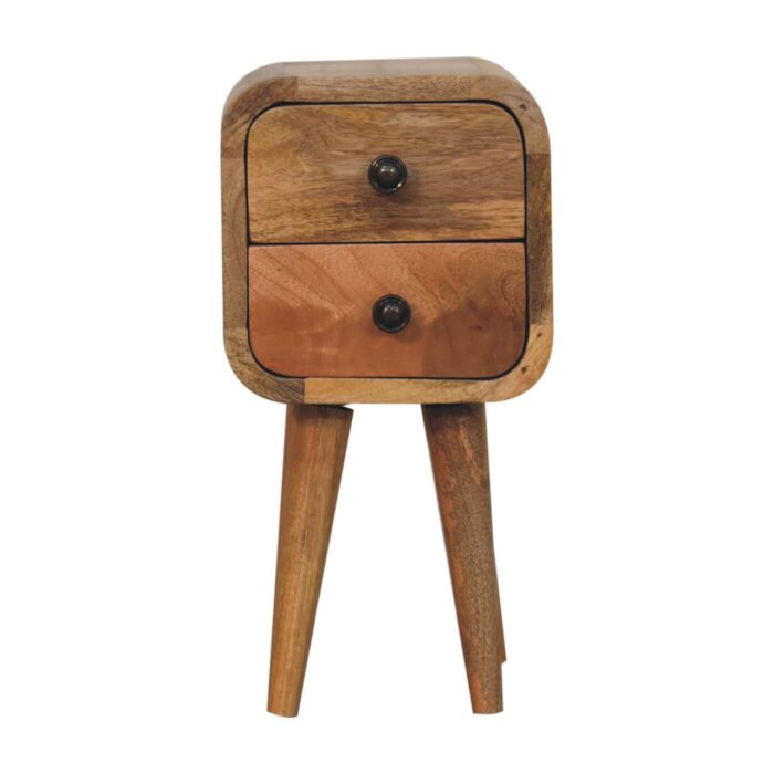 Extra Mini Curved Oak-ish Bedside - Image 1