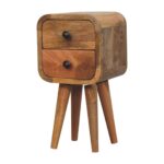 Extra Mini Curved Oak-ish Bedside - Image 2