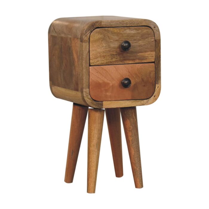 Extra Mini Curved Oak-ish Bedside - Image 3