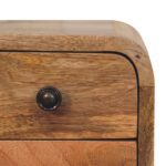 Extra Mini Curved Oak-ish Bedside - Image 4