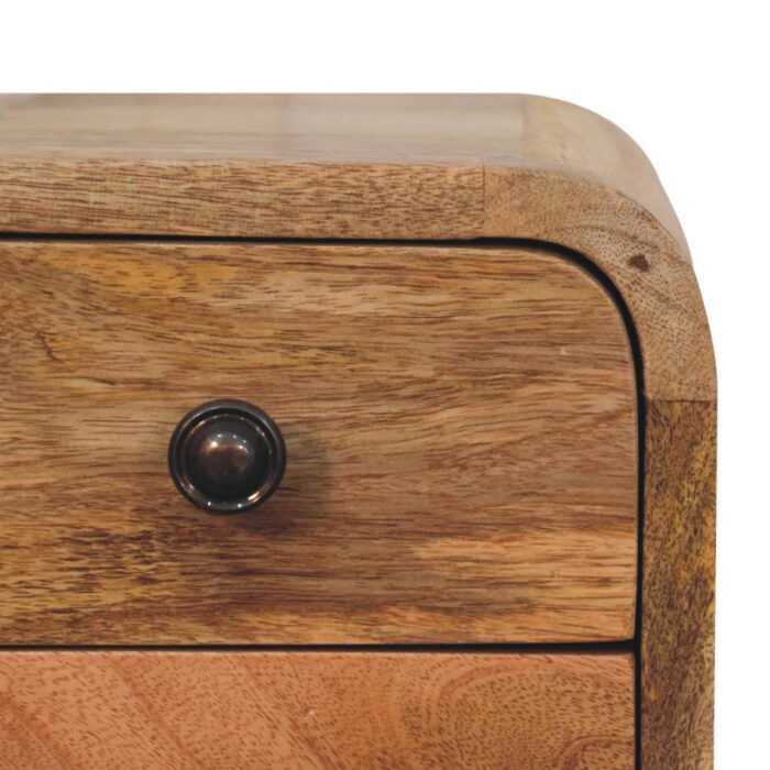 Extra Mini Curved Oak-ish Bedside - Image 4