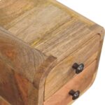 Extra Mini Curved Oak-ish Bedside - Image 5