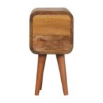 Extra Mini Curved Oak-ish Bedside - Image 9