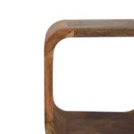 Extra Mini Minimalist Open Curved Oak-ish Bedside - Image 4