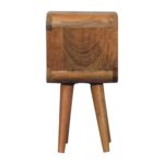 Extra Mini Minimalist Open Curved Oak-ish Bedside - Image 8