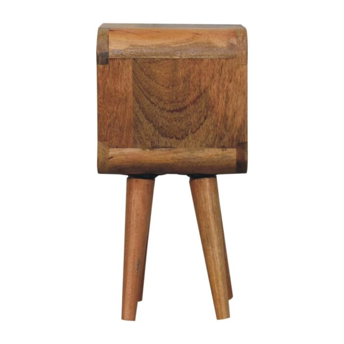 Extra Mini Minimalist Open Curved Oak-ish Bedside - Image 8