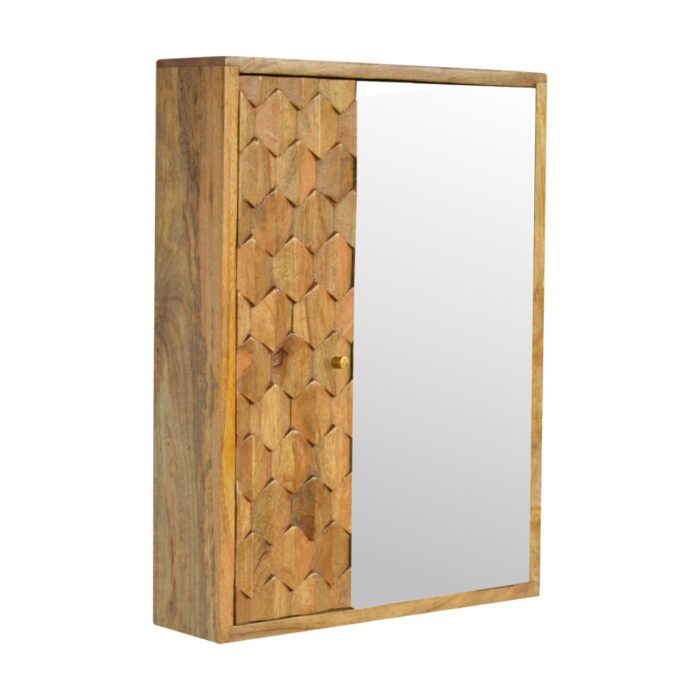 Pineapple Carved Mirror Cabinet - Image 1