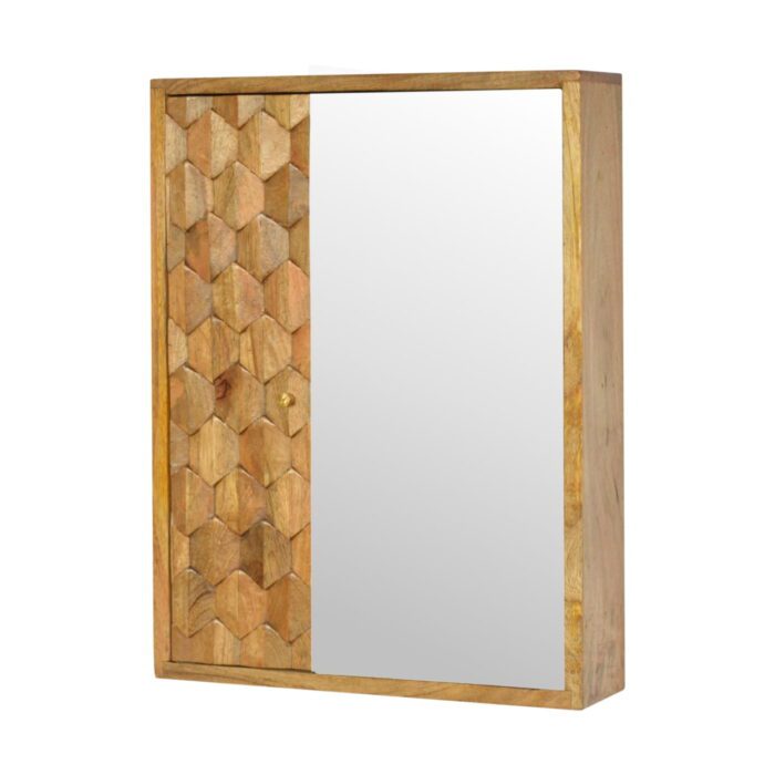 Pineapple Carved Mirror Cabinet - Image 2
