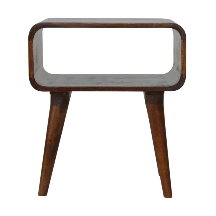 Curved Open Chestnut Bedside - Image 1