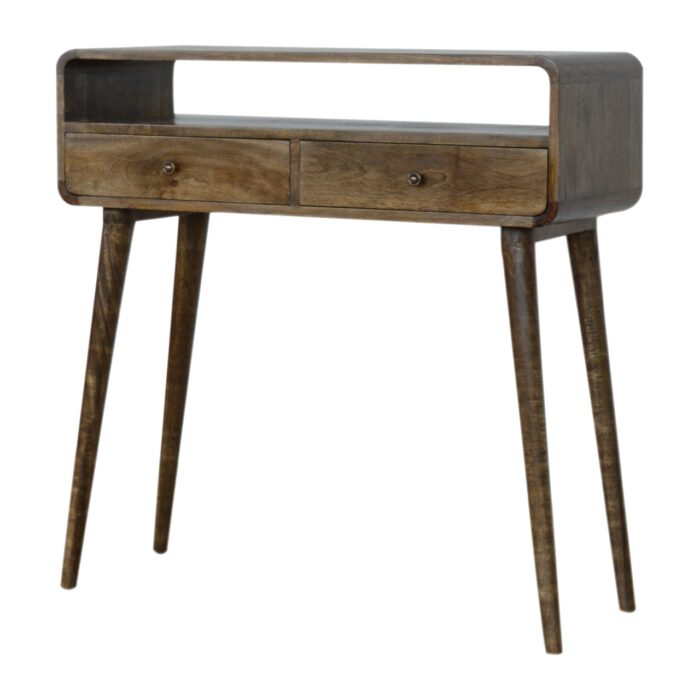 Curved Grey-wash Console Table - Image 3