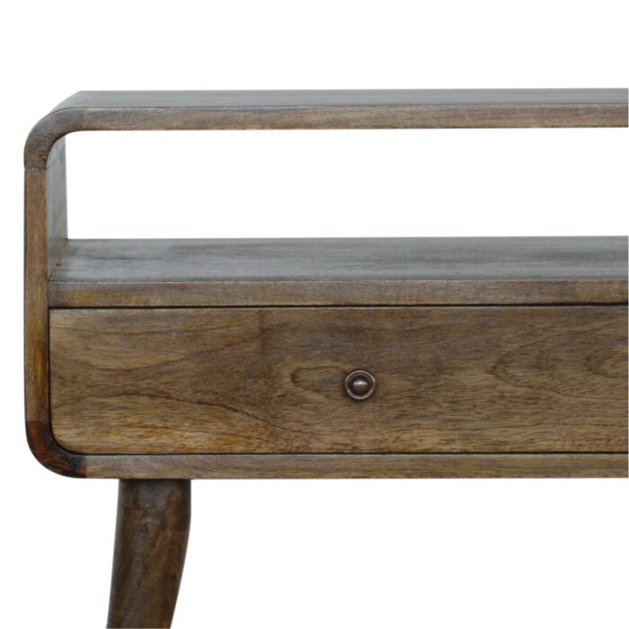 Curved Grey-wash Console Table - Image 4