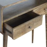 Curved Grey-wash Console Table - Image 6