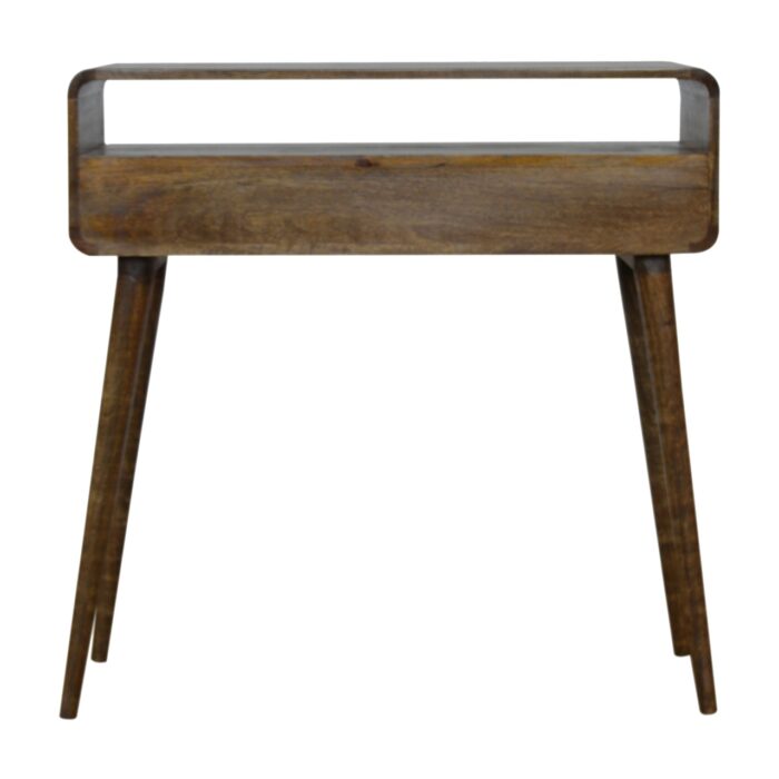 Curved Grey-wash Console Table - Image 9