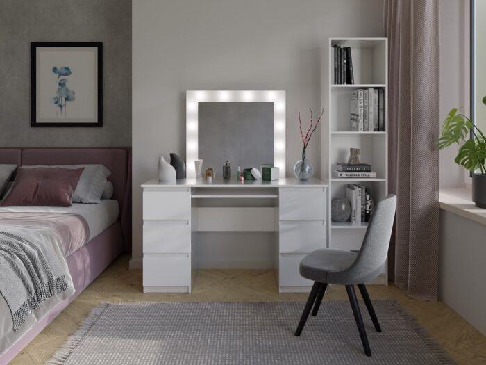 Luna White Vanity Set - Image 2