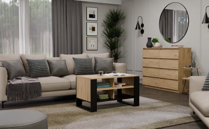 Obsidian Quad Oak Table - Image 6
