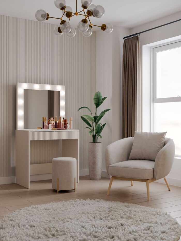 Luna XL White Vanity Set - Image 2