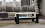 Modern 2P Coffee Table - White & Black - Image 5