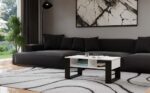 Modern 2P Coffee Table - White & Black - Image 8