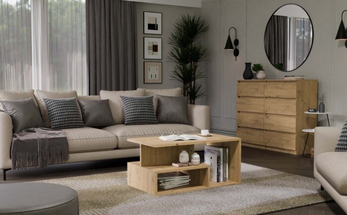 Zenith Oak Coffee Table - Image 9