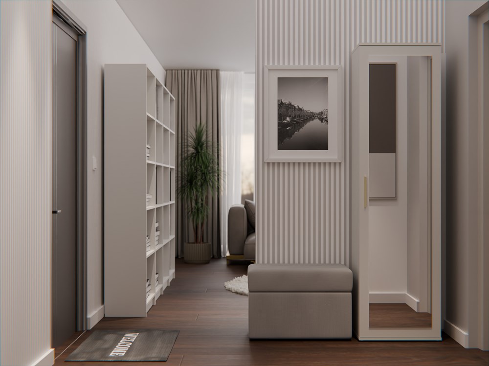 Rendery_szafa-duo0010 Duo Wardrobe with Mirror - Cashmere Beige - Image 6