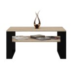 Modern 1P Coffee Table - Sonoma Oak & Black - Image 3