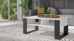 Modern 2P Coffee Table - White & Black - Image 2