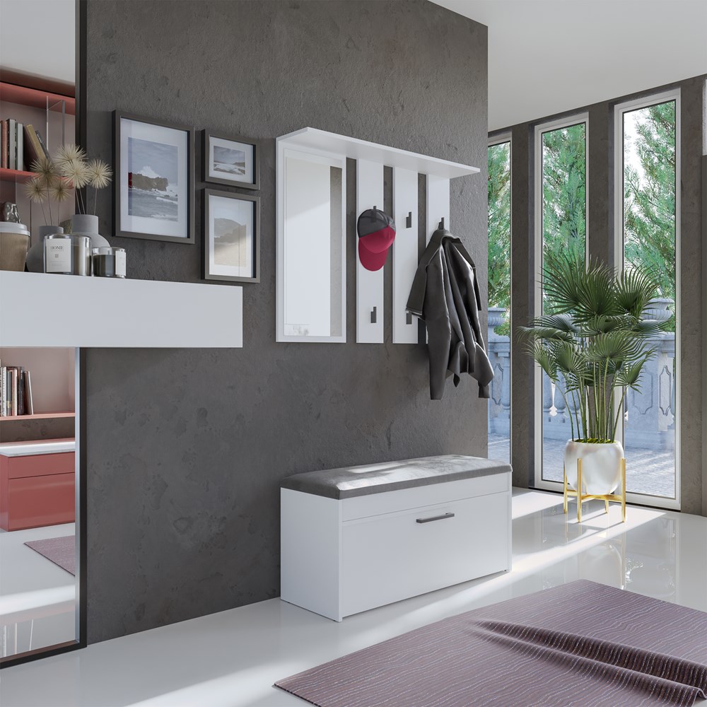 biel Parma Hallway Set - White Matte - Image 4