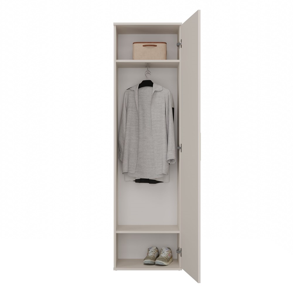 brylka0012 Duo Wardrobe with Mirror - Cashmere Beige - Image 5