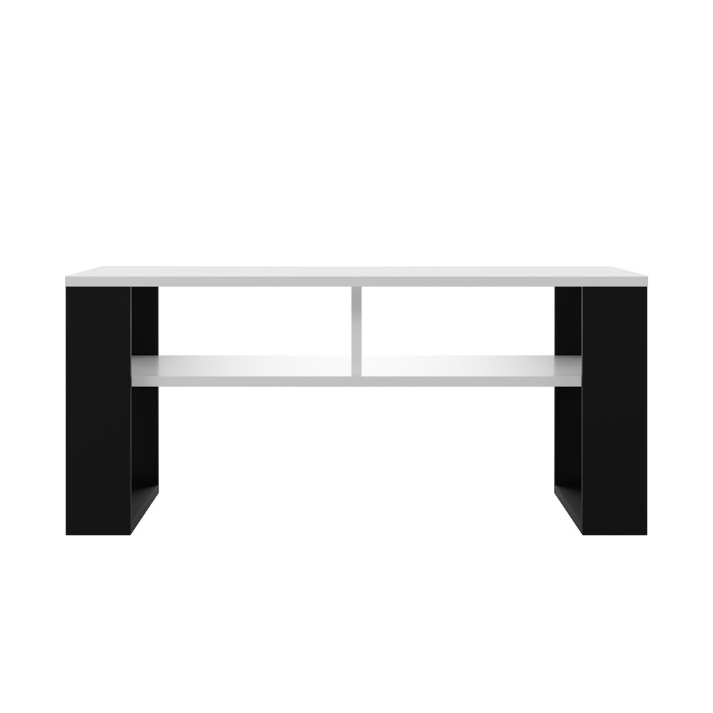 front Modern 2P Coffee Table - White & Black - Image 3