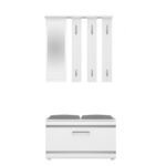 Opal Hallway Set with Mirror & Seating - White - Image 4