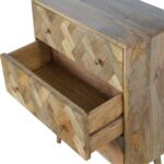 3 Drawer Zig-Zag Patterned Patchwork Chest - Image 5
