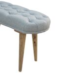 Deep Button Grey Tweed Bench - Image 6